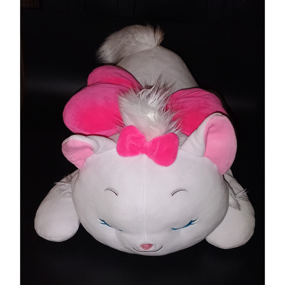 21" X-Large Disney Store Aristocats Marie White Pink Pillow Plush Cat